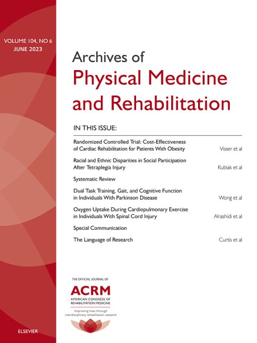 Archives of Physical Medicine and Rehabilitation PDF