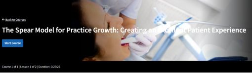 The Spear Model for Practice Growth: Creating an Excellent Patient Experience