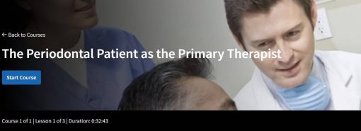 Spear -The Periodontal Patient as the Primary Therapist