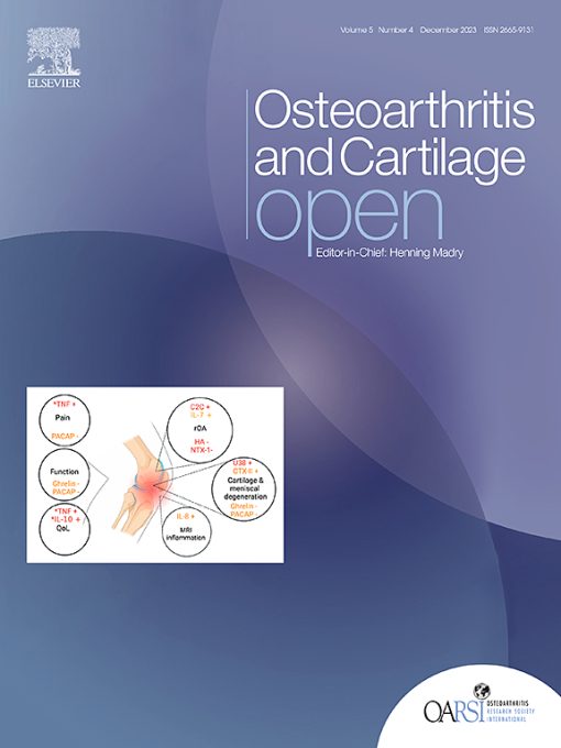 Osteoarthritis and Cartilage Open: Volume 5 (Issues 1 to Issue 4) 2023 PDF