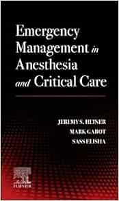 Emergency Management In Anesthesia And Critical Care (EPUB)