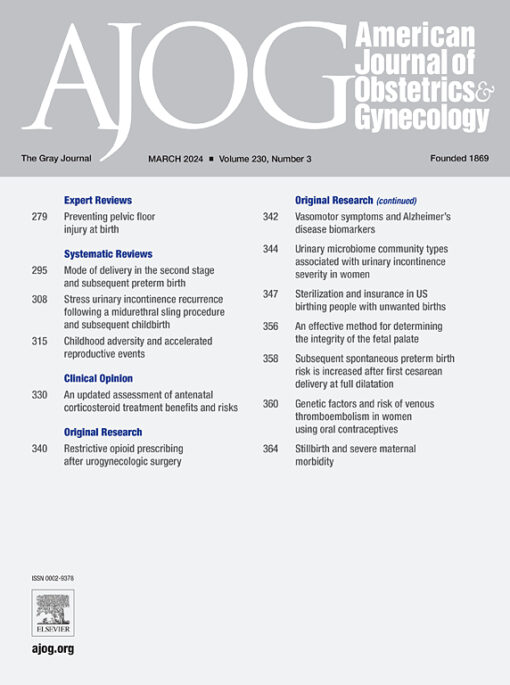 American Journal of Obstetrics and Gynecology PDF