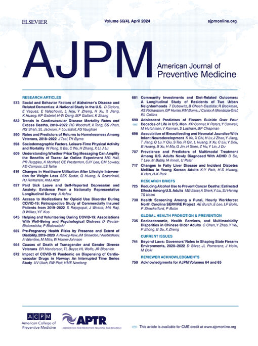 American Journal of Preventive Medicine PDF