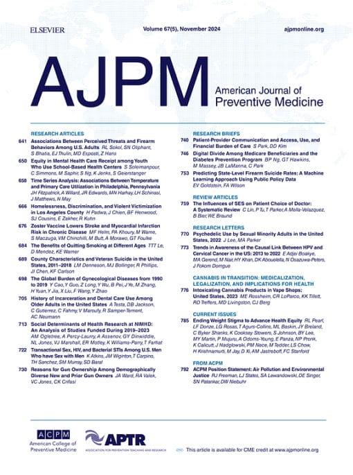 American Journal of Preventive Medicine PDF