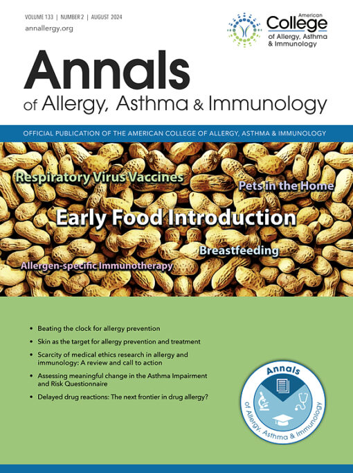 Annals of Allergy, Asthma & Immunology: Volume 128 (Issue 1 to Issue 6) 2022 PDF