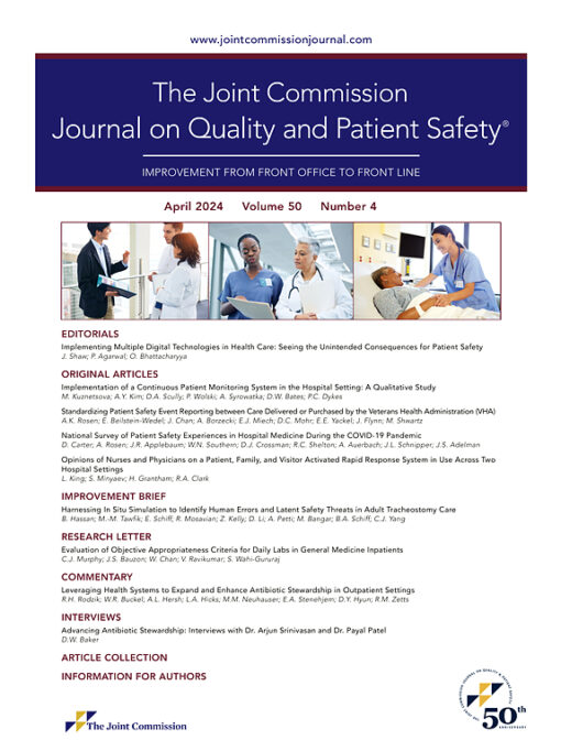 The Joint Commission Journal on Quality and Patient Safety PDF