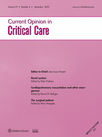 Current Opinion in Critical Care: Volume 29 (1 – 6) 2023 PDF