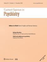 Current Opinion in Psychiatry: Volume 35 (1 – 6) 2022 PDF