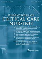 Dimensions of Critical Care Nursing: Volume 41 (1 – 6) 2022 PDF