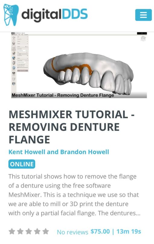 MeshMixer Tutorial: Removing Denture Flange