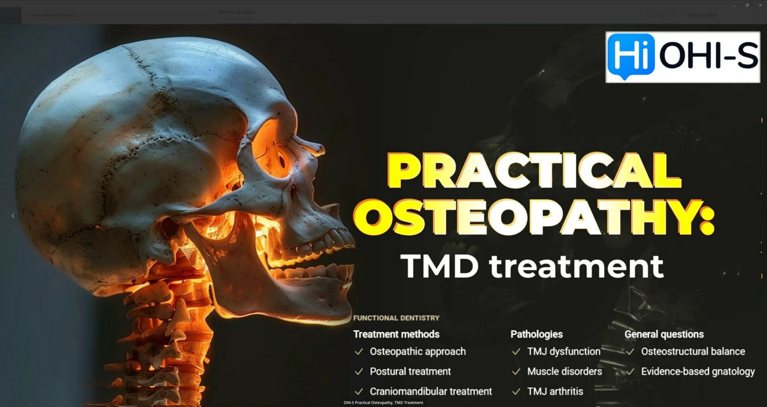 Practical osteopathy: effective TMD treatment