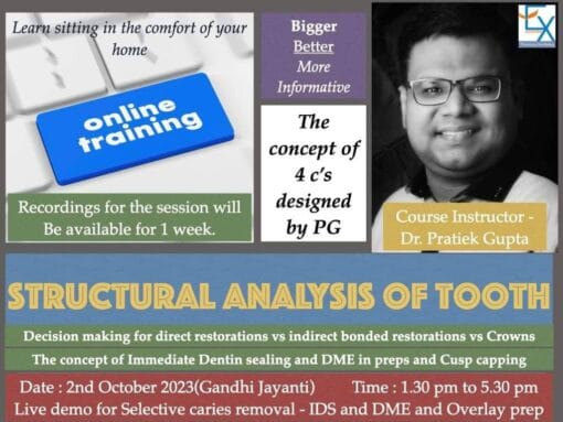 Structural Analysis of Tooth – The  Concept of 4 C’s by Dr. Pratiek Gupta