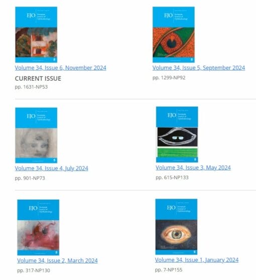 European Journal Of Ophthalmology 2024 Full Archives (True PDF)